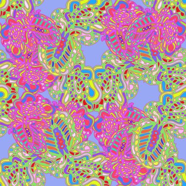 Çizgi film handdrawn el yapımı ve dikiş karalamalar seamless modeli. 