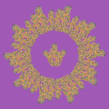 Stil zentangle yeni simetrik mandala sanat doodle ile esinlenerek.. 