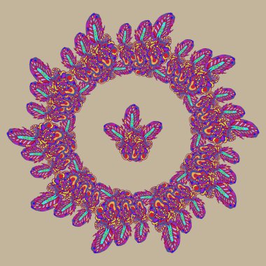 Stil zentangle yeni simetrik mandala sanat doodle ile esinlenerek.. 