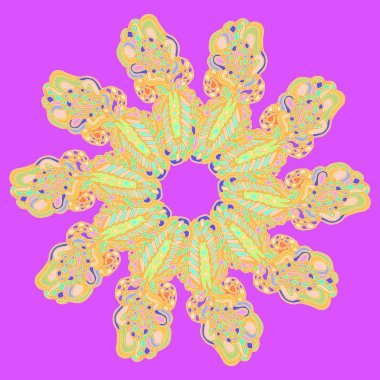 Stil zentangle yeni simetrik mandala sanat doodle ile esinlenerek.. 