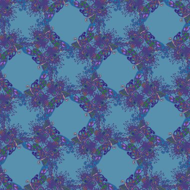 Soyut seamless modeli el yapımı doodle ile yeni tasarım çalışmaları için. Zentangle sanat tarzı esin kaynağı oldu. Vektör çizim 