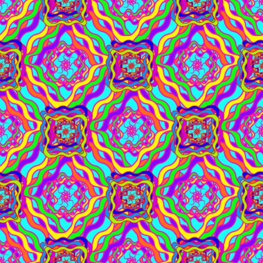 Memphis tarzı zemin. Geometrik seamless modeli.