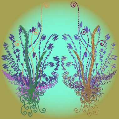 Yeni tasarım çalışmaları için el yapımı doodle ile soyut desen.