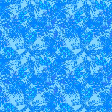 Soyut zarif Dikişsiz desen tasarım çalışmaları için. Vektör çizim 