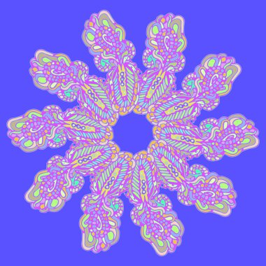 Stil zentangle yeni simetrik mandala sanat doodle ile esinlenerek.. 