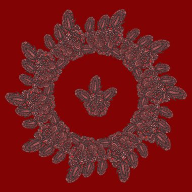 Stil zentangle yeni simetrik mandala sanat doodle ile esinlenerek.. 