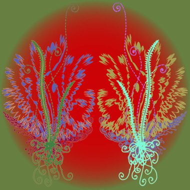 Yeni tasarım çalışmaları için el yapımı doodle ile soyut desen.