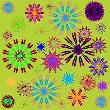 Yuvarlak süsleme desen. Vektör çizim 