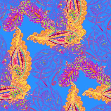 Çizgi film handdrawn el yapımı ve dikiş karalamalar seamless modeli. 