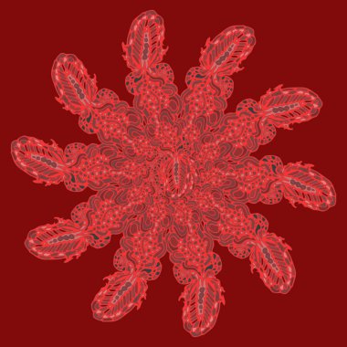 Stil zentangle yeni simetrik mandala sanat doodle ile esinlenerek.. 