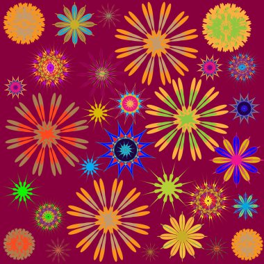 Yuvarlak süsleme desen. Vektör çizim 