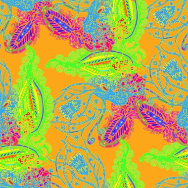 Çizgi film handdrawn el yapımı ve dikiş karalamalar seamless modeli. 