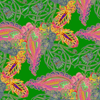 Çizgi film handdrawn el yapımı ve dikiş karalamalar seamless modeli. 