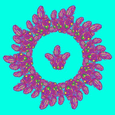 Stil zentangle yeni simetrik mandala sanat doodle ile esinlenerek.. 