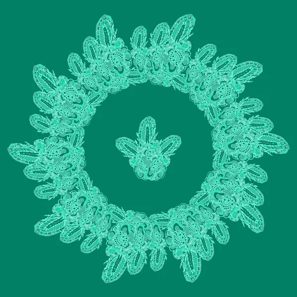 Nuevo Mandala Simétrico Estilo Zentangle Inspirado Arte Con Garabato — Archivo Imágenes Vectoriales