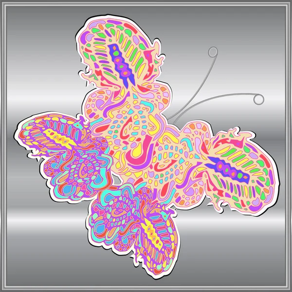 Butterfly Doodle New Design Zentangle Inspired Art — Stock Vector