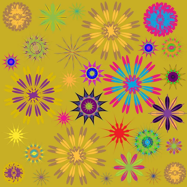 Yuvarlak süsleme desen. Vektör çizim 