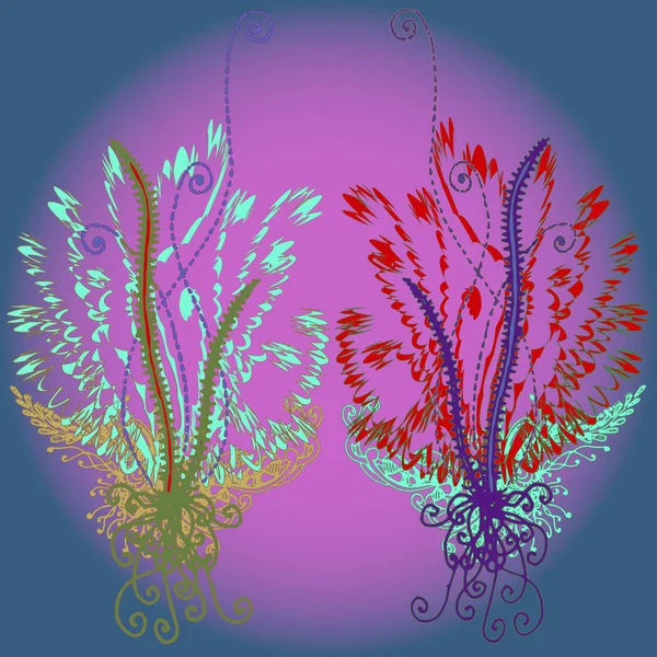 Yeni tasarım çalışmaları için el yapımı doodle ile soyut desen.