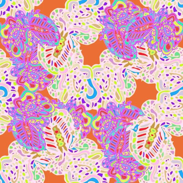 Çizgi film handdrawn el yapımı ve dikiş karalamalar seamless modeli. 