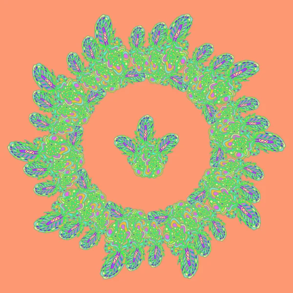 Stil zentangle yeni simetrik mandala sanat doodle ile esinlenerek.. 