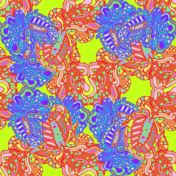 Çizgi film handdrawn el yapımı ve dikiş karalamalar seamless modeli. 