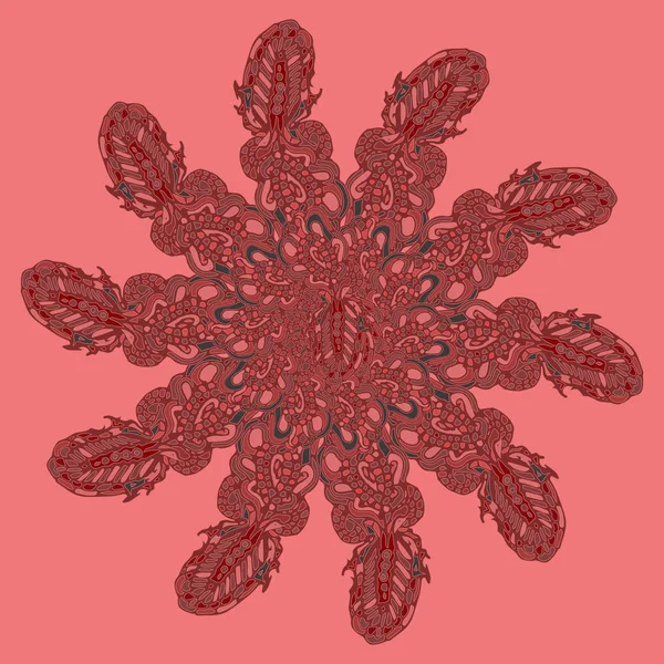 Stil zentangle yeni simetrik mandala doodle ile sanat esin kaynağı oldu. Duvar kağıdı, desen dolgularını, web sayfaları, yüzey dokuları için dekoratif nesne-ebilmek var olmak kullanılmış.