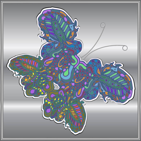 Butterfly doodle new design zentangle inspired art