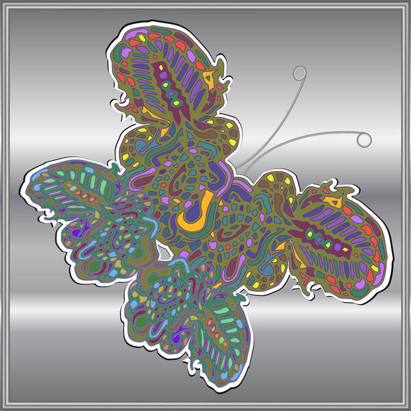 Butterfly doodle new design zentangle inspired art