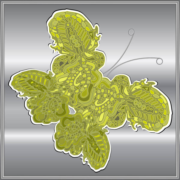 Butterfly doodle new design zentangle inspired art