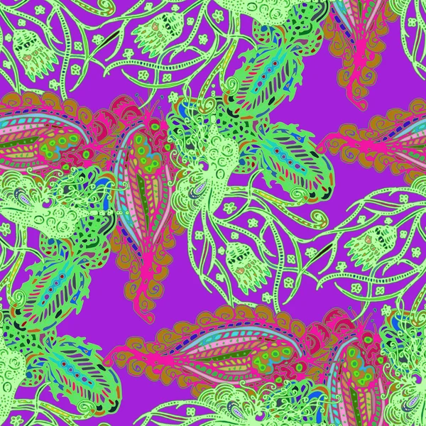 Çizgi film handdrawn el yapımı ve dikiş karalamalar seamless modeli. 