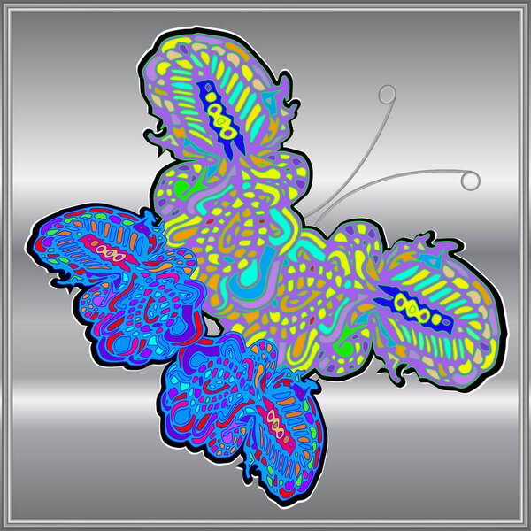 Butterfly doodle new design zentangle inspired art