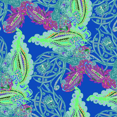 Çizgi film handdrawn el yapımı ve dikiş karalamalar seamless modeli. 