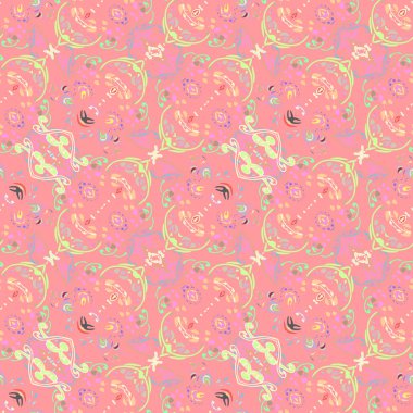 Soyut zarif Dikişsiz desen tasarım çalışmaları için.