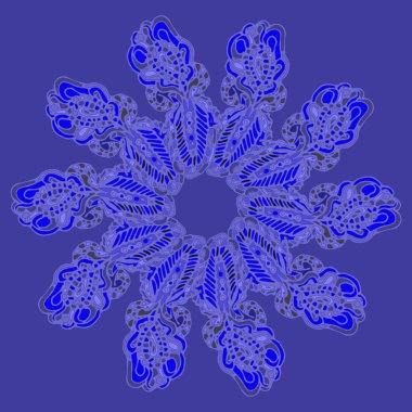 Stil zentangle yeni simetrik mandala sanat doodle ile esinlenerek.. 