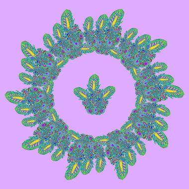 Stil zentangle yeni simetrik mandala sanat doodle ile esinlenerek.. 