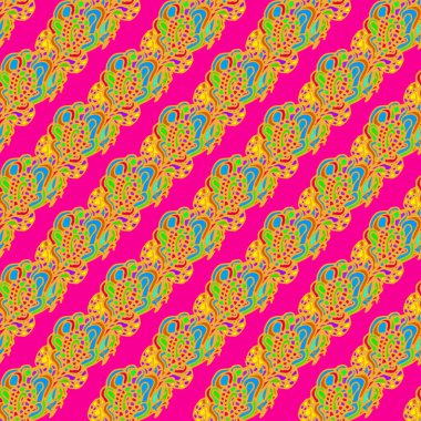 Soyut Dikişsiz renkli desen, vektör çizim