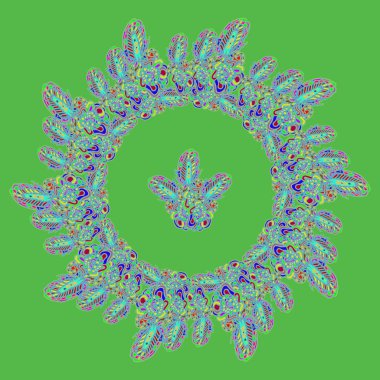 Stil zentangle yeni simetrik mandala sanat doodle ile esinlenerek.. 