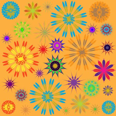 Yuvarlak süsleme desen. Vektör çizim 