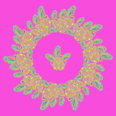 Stil zentangle yeni simetrik mandala sanat doodle ile esinlenerek.. 