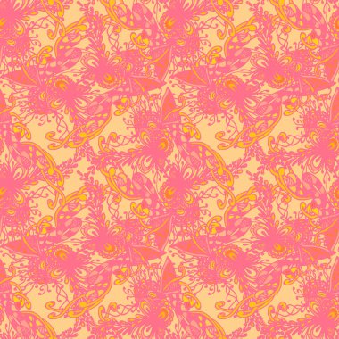 Soyut zarif Dikişsiz desen tasarım çalışmaları için. Vektör çizim 