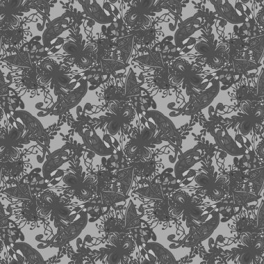 Soyut zarif Dikişsiz desen tasarım çalışmaları için.