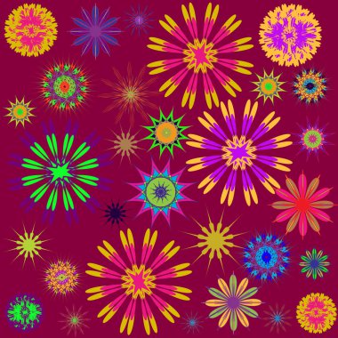 Yuvarlak süsleme desen. Vektör çizim 