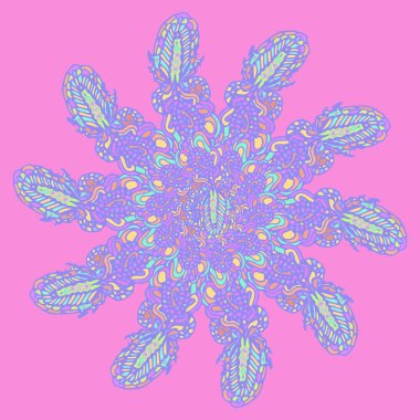 Stil zentangle yeni simetrik mandala sanat doodle ile esinlenerek.. 