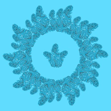 Stil zentangle yeni simetrik mandala sanat doodle ile esinlenerek.. 