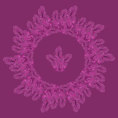 Stil zentangle yeni simetrik mandala sanat doodle ile esinlenerek.. 