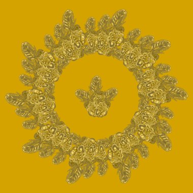 Stil zentangle yeni simetrik mandala sanat doodle ile esinlenerek.. 