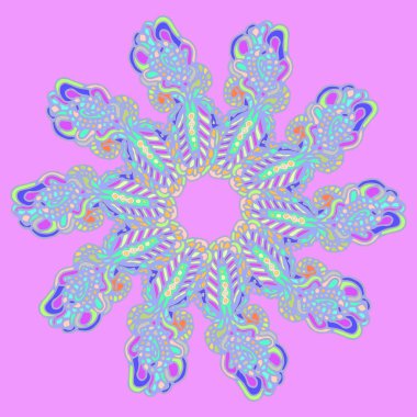 Stil zentangle yeni simetrik mandala sanat doodle ile esinlenerek.. 