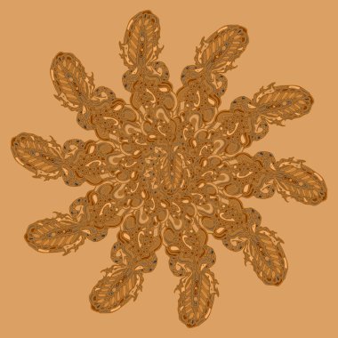 Stil zentangle yeni simetrik mandala sanat doodle ile esinlenerek.. 