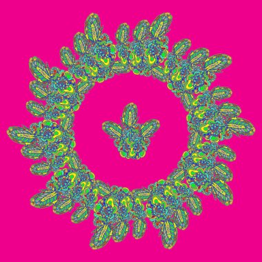 Stil zentangle yeni simetrik mandala sanat doodle ile esinlenerek.. 