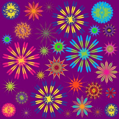 Yuvarlak süsleme desen. Vektör çizim 